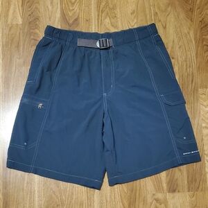 Columbia Snake River Water Shorts Mens S (9" Inseam) Blue Mesh Lined Hike Kayak